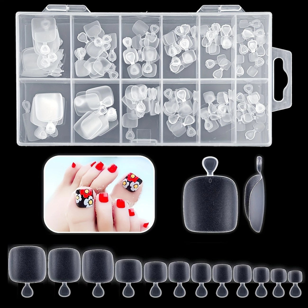 Tips Soft Gel para Pies Cuadrados