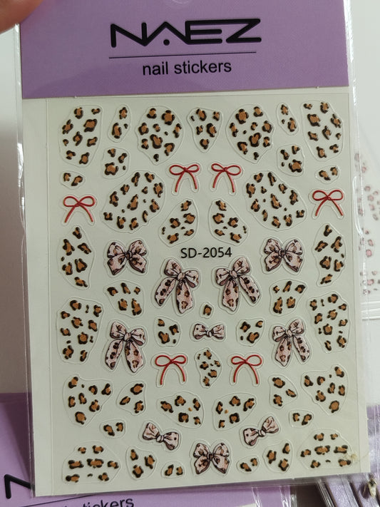 Sticker Animal Print Marron y Rosa