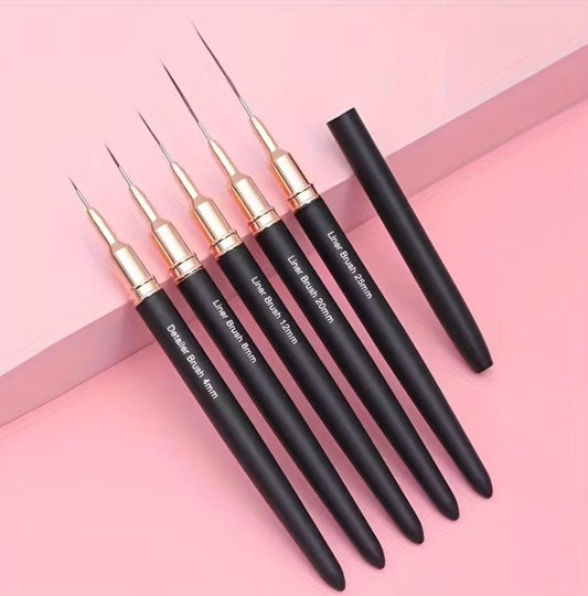 Kit Pinceles Liner x5 Negros