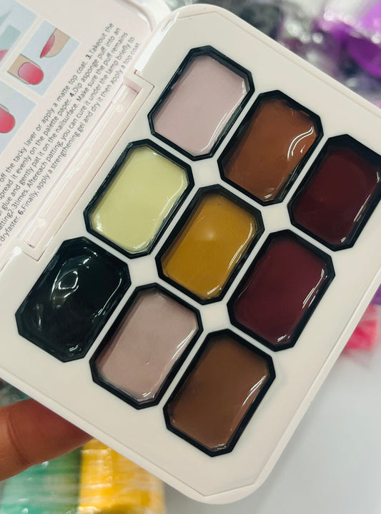 Paleta De Gel para Difuminado Painting Gel 9 Colores Charm Limit