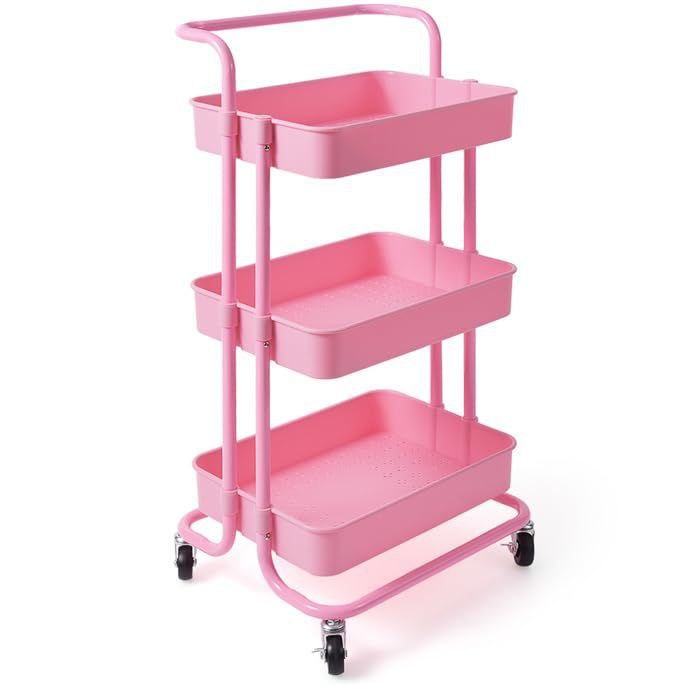 Carrito Auxiliar Rosa