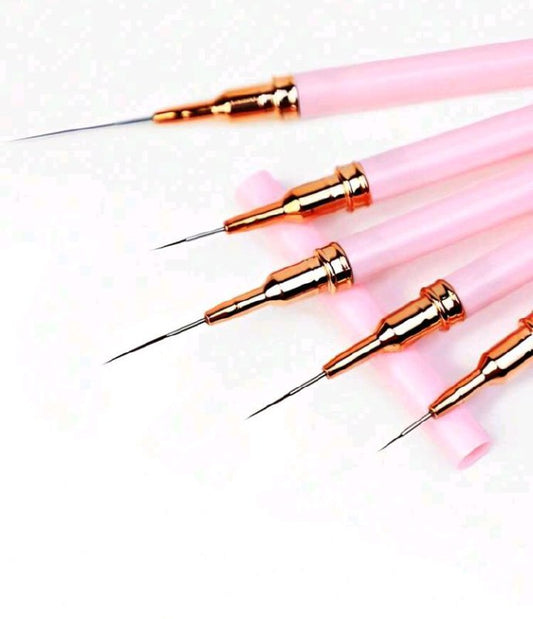 Pack Pinceles Liner x5 Rosa