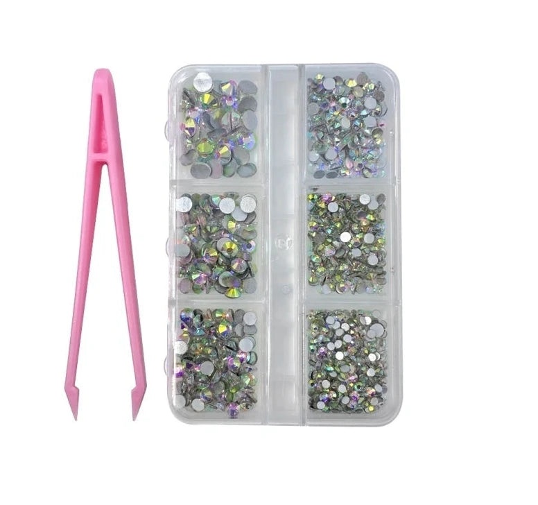 Crystal Strass Diamond Cherimoya Tornasol con Pinza
