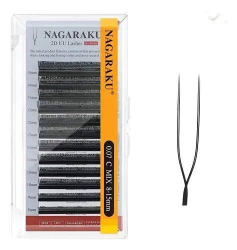 Pestañas 2D UU 0.07D Mix Negra