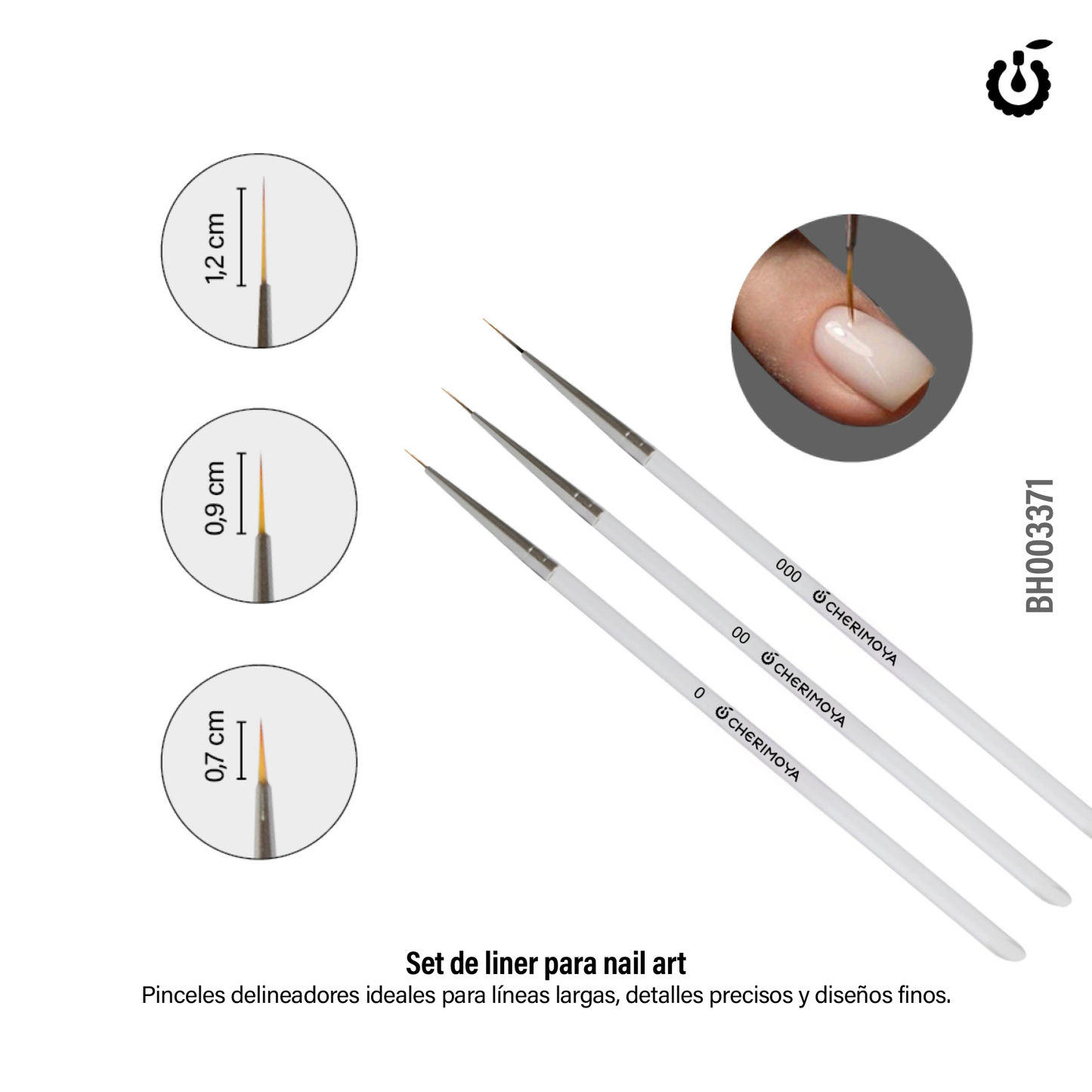 Set de 3 Pinceles Liner Cherimoya