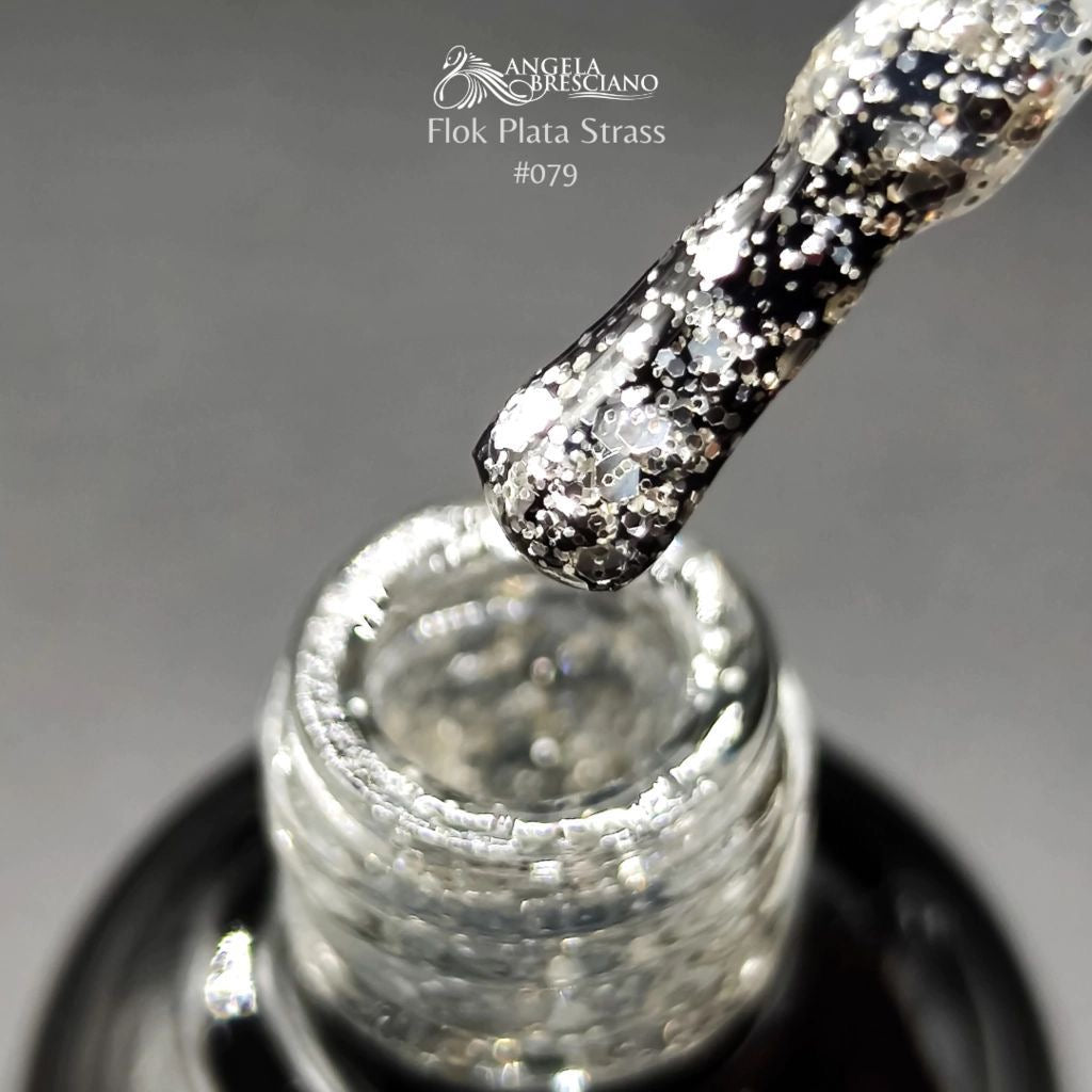 Esmalte Semipermanente Flok Plata Strass