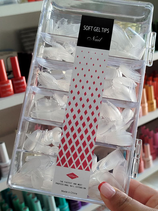 Tips Soft Gel Coffin 500 unidades