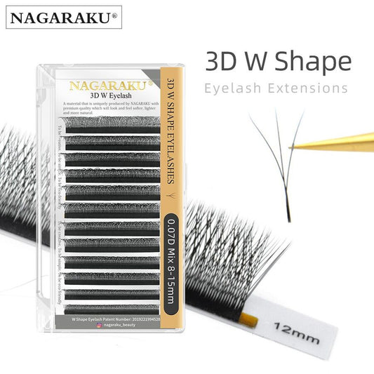 Pestañas Tecnologicas 3D W 0.07D Mix Negro - Nagaraku