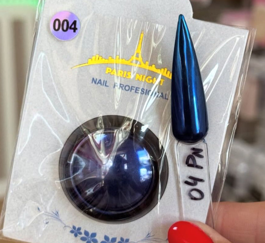 Polvo Efecto Espejo Azul