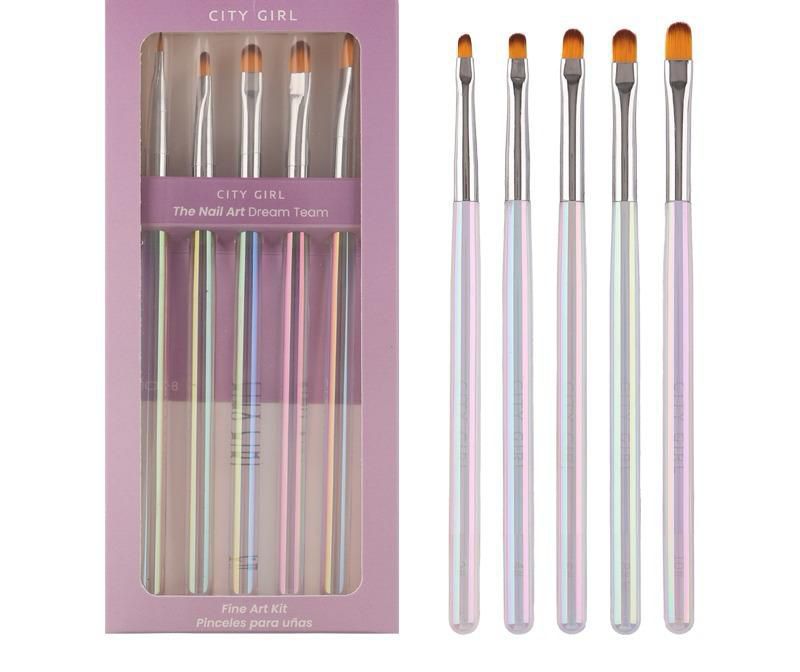 Set x 5 Pinceles Lengua de Gato/Gel
