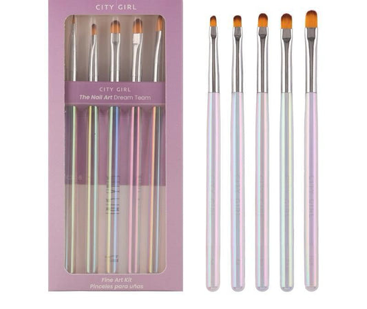 Set x 5 Pinceles Lengua de Gato/Gel