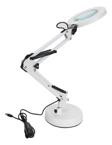 LAMPARA ARTICULADA CON LUPA y BASE