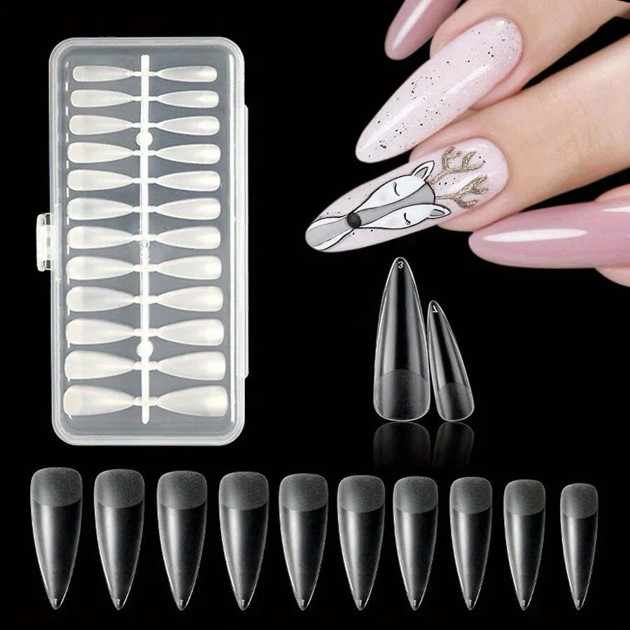 Tips Soft Gel Stiletto 240 Unidades
