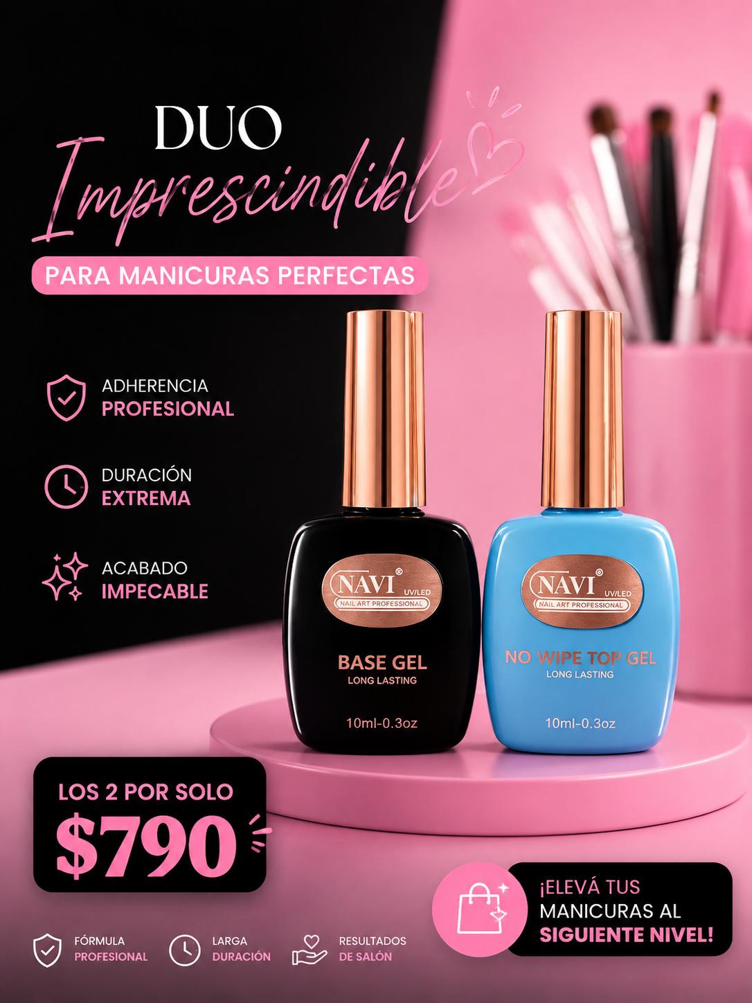 Kit Top Coat Crystal + Base Coat Navi
